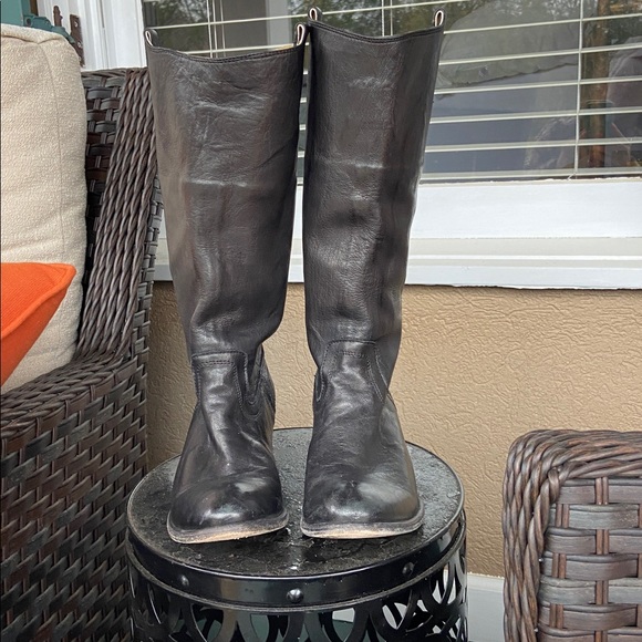 FRYE Black Leather Boots. Size 10B - Picture 5 of 8